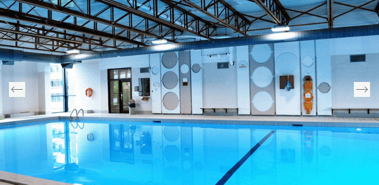 Lord Halifax Square pool under a blue sky